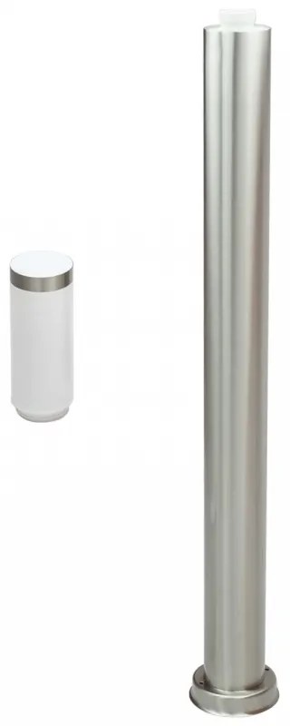Paletto da Giardino 100cm Acciaio Inox IP54, IK06 - Base E27 Dimensione Altezza: 100 cm