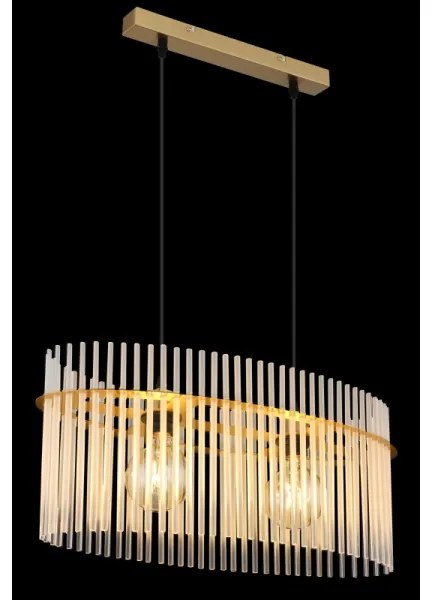 Globo 15698H3M - Lampadario a sospensione con filo GORLEY 2xE27/60W/230V oro