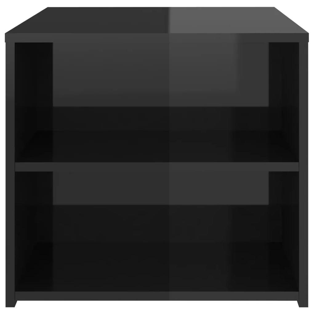 Tavolino nero lucido 50x50x45 cm in truciolato