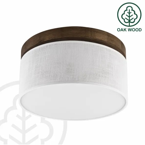 Brilagi - Lampada LED da soffitto BELLADONNA 1xE27/15W/230V Ø30 cm bianco/rovere
