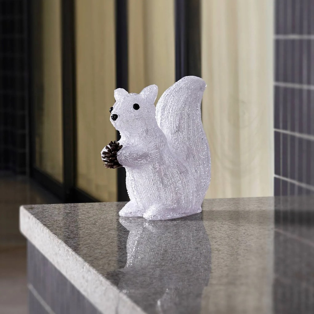 Lindby Yuki figura LED plastica, scoiattolo