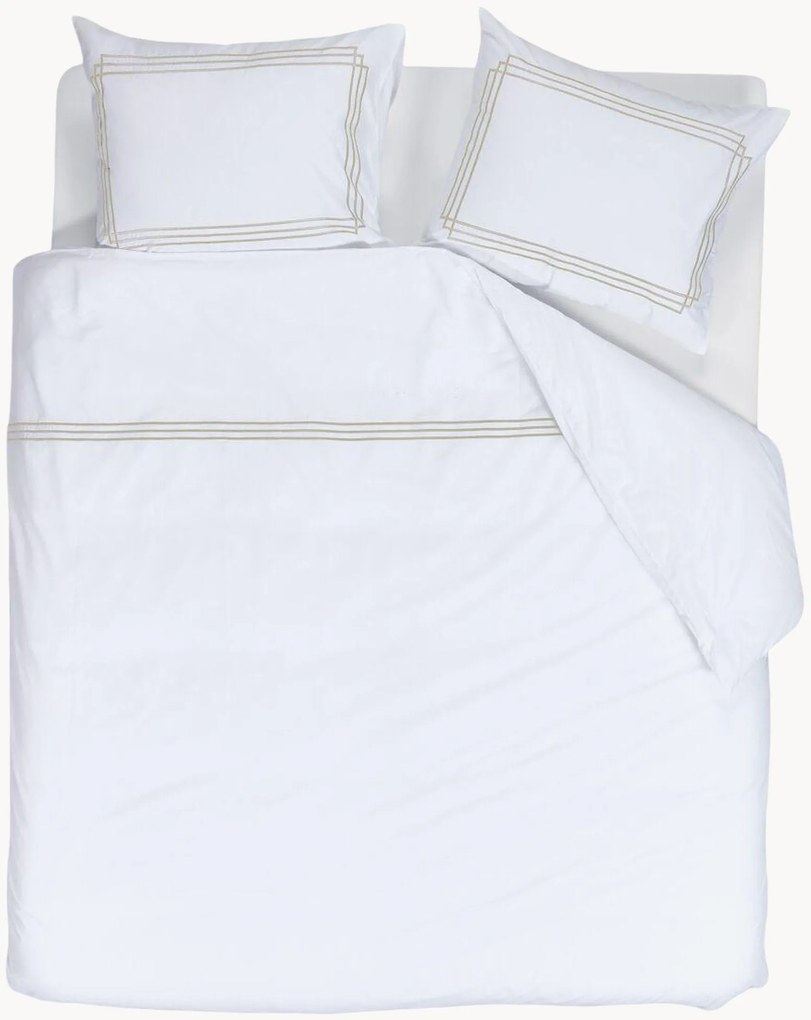 Set di biancheria da letto in cotone Leandro, set da 3