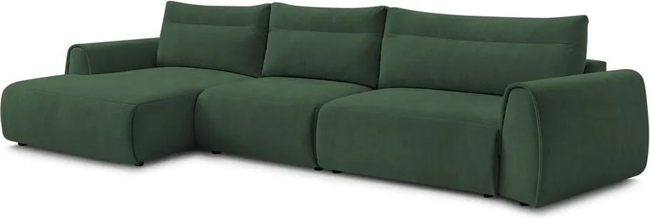 Divano angolare in verde scuro Aden – Bobochic Paris