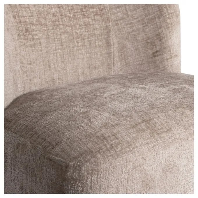 Poltrona in velluto marrone chiaro Atty - WOOOD