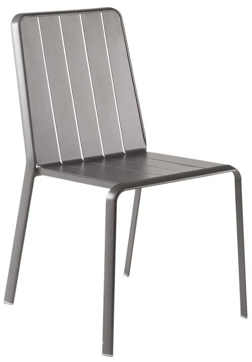 Sedia da giardino Idaho NATERIAL, struttura in alluminio grigio, seduta in alluminio antracite