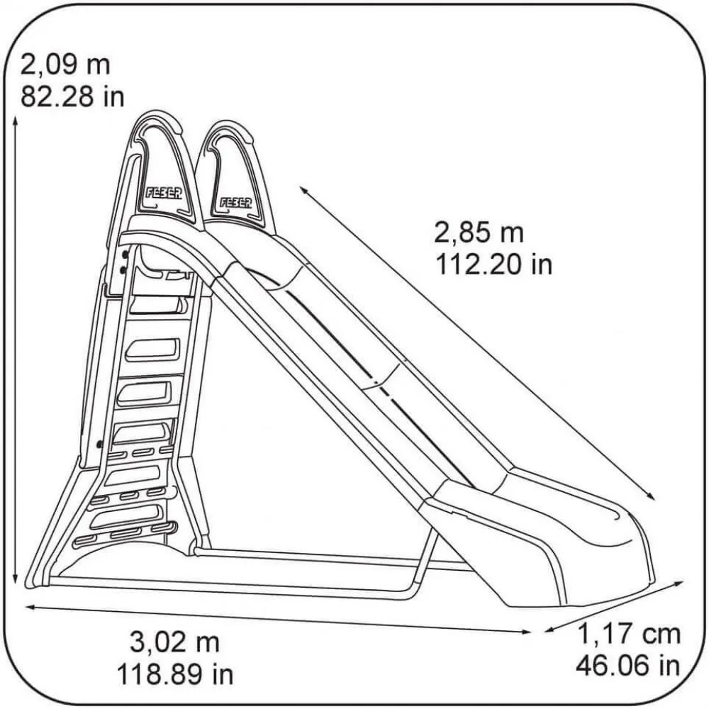 Scivolo con acqua per bambini  da 302 cm