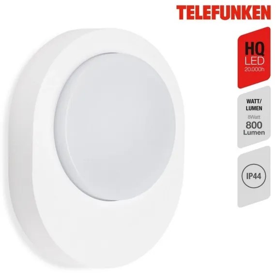 Telefunken 312006TF - Applique a LED da esterno LED/8W/230V IP44 bianco