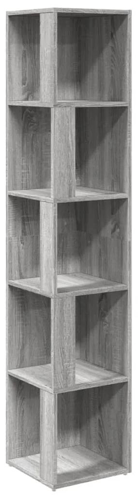 Scaffale angolare grigio sonoma 33x33x164,5cm legno multistrato