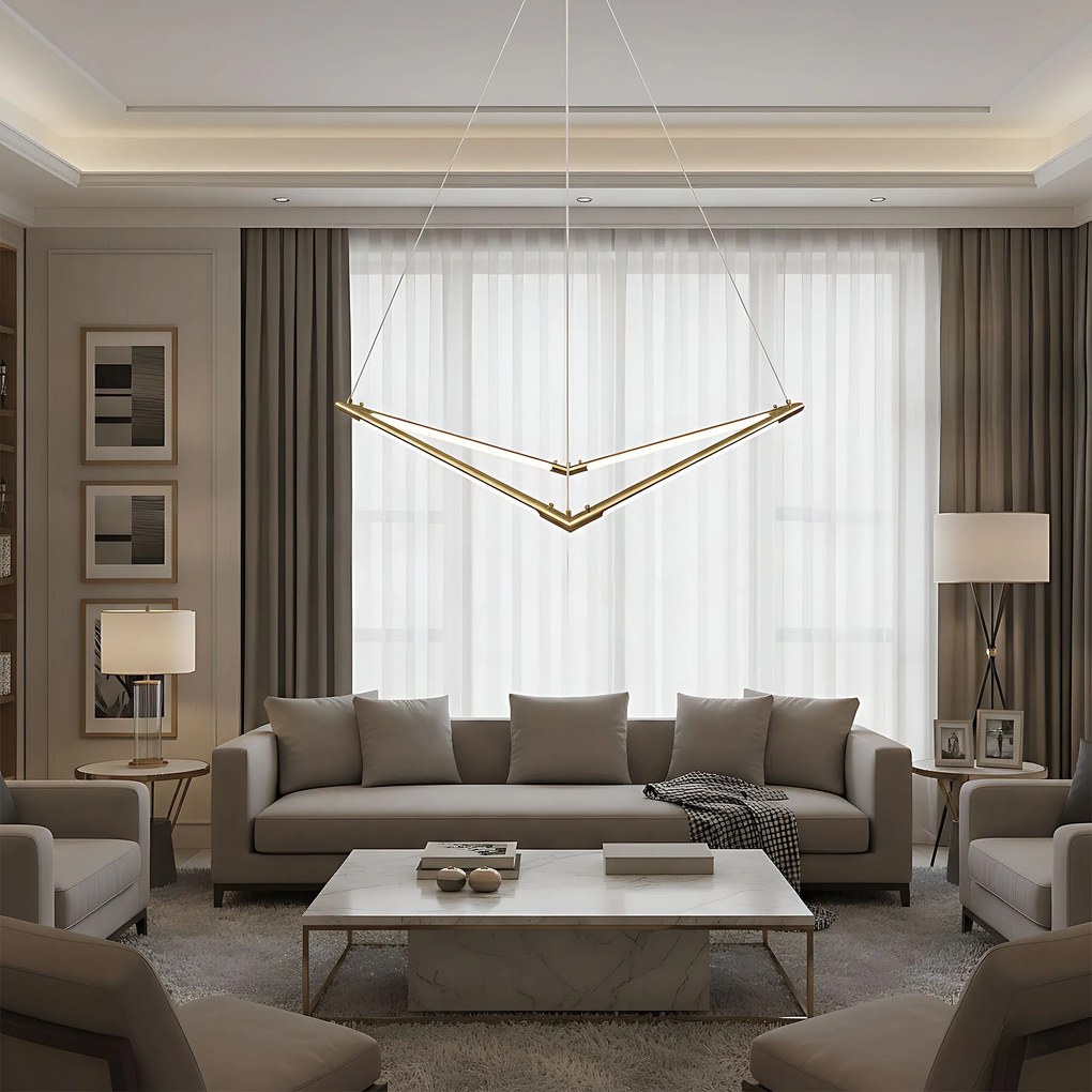 Lampada da soffitto LED APP1776-CP Brush Gold