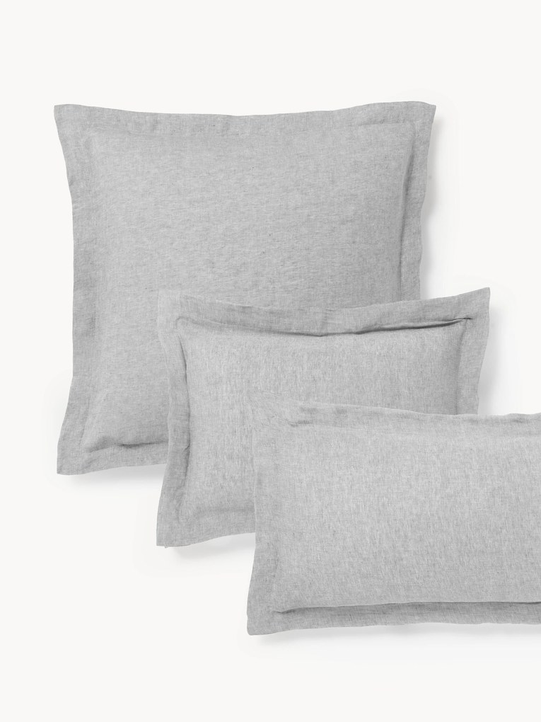 Federa in lino Linna con bordo Oxford