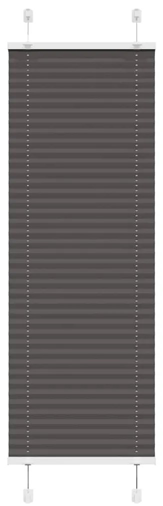 Tenda Plissettata Nera 40x100 Cm Larghezza Tessuto 39,4 Cm /