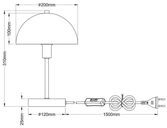 Globo 24009S - Lampada da tavolo ATOMA 1xE14/40W/230V