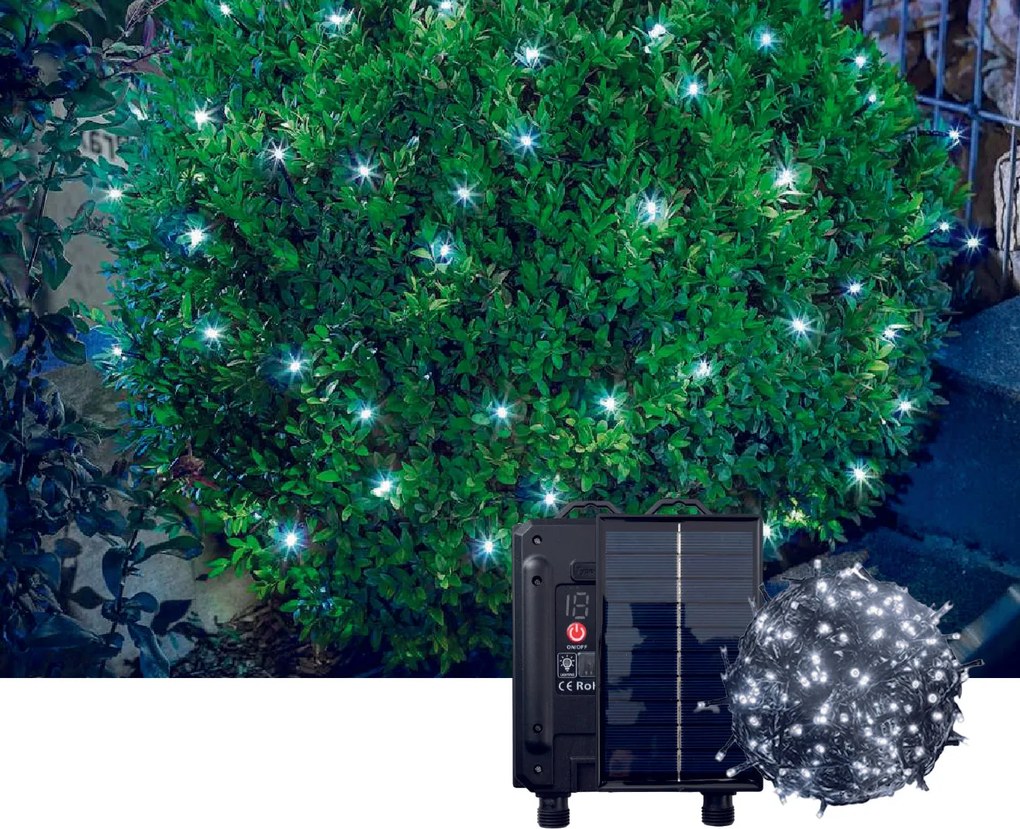 Catene luminose da esterno ad Energia Solare 10 metri Bianco Freddo