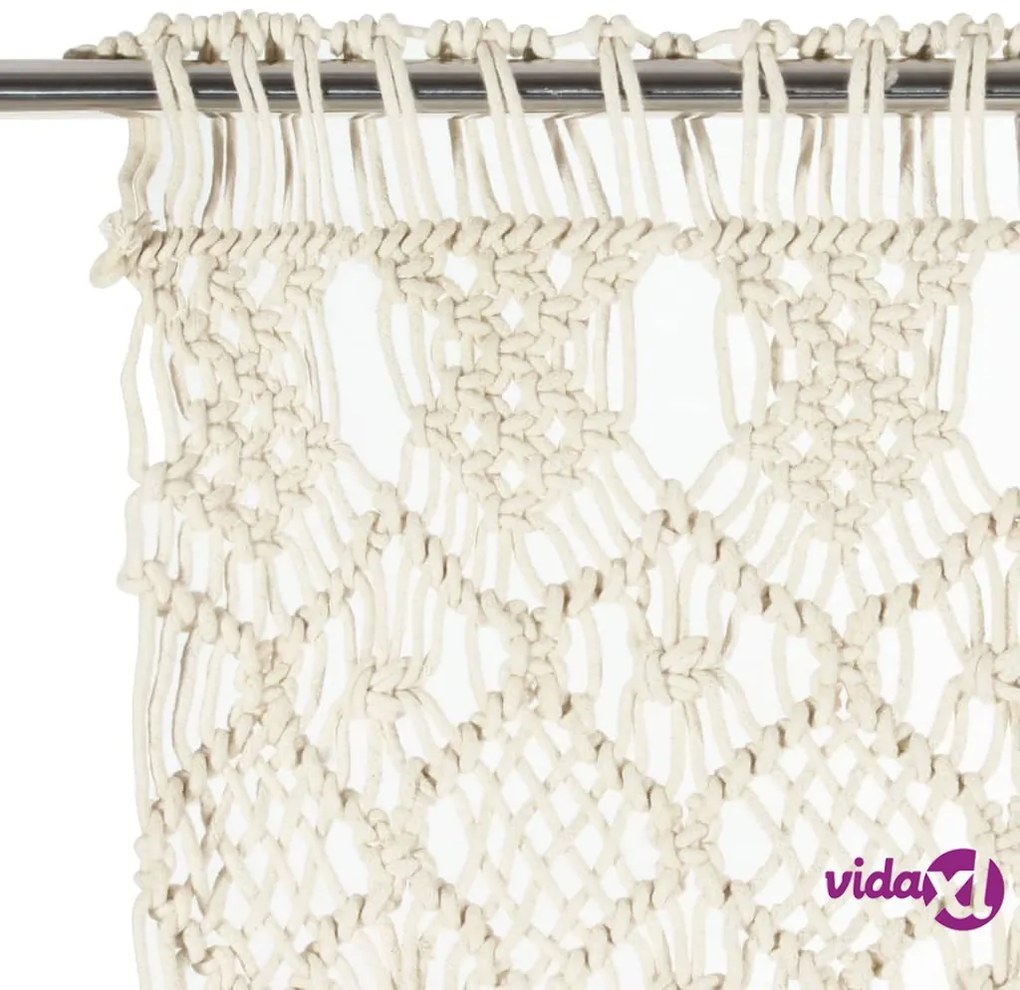 vidaXL Tenda Macramè 140x240 cm in Cotone