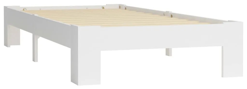 Giroletto bianco in legno massello di pino 90x200 cm