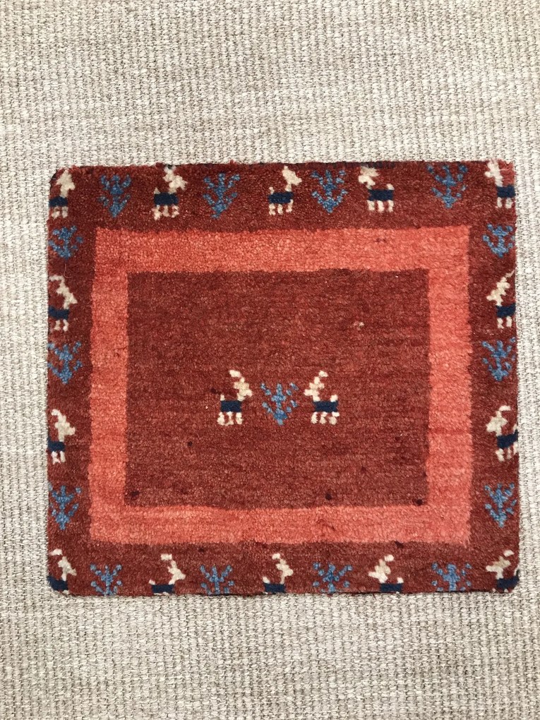 Gabbeh Tappeto persiano 40 x 40 Rosso (Iran) Annodato A Mano