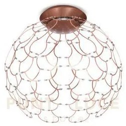 Lamoi lampada da soffitto piccola rame  3000k 6076lm 49w d.40cm