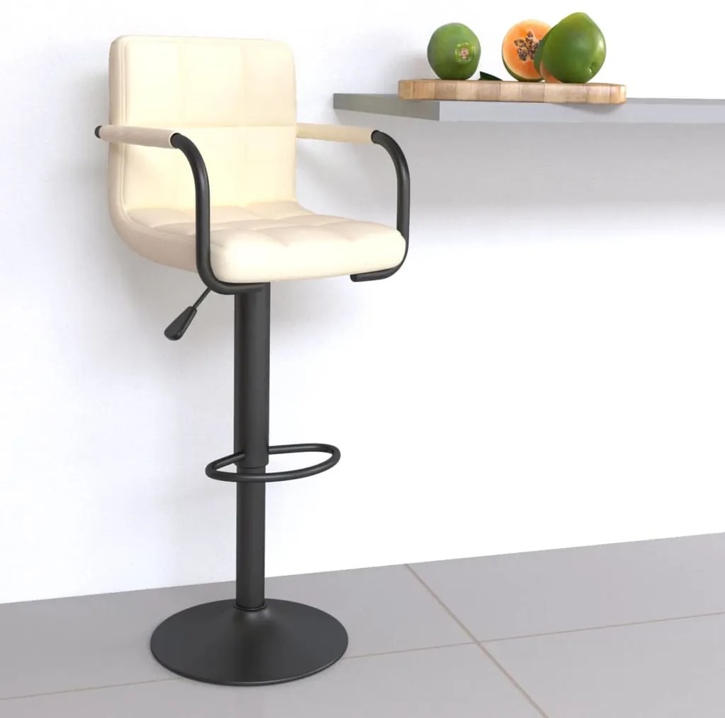 Sgabello Da Bar Crema İn Tessuto /
