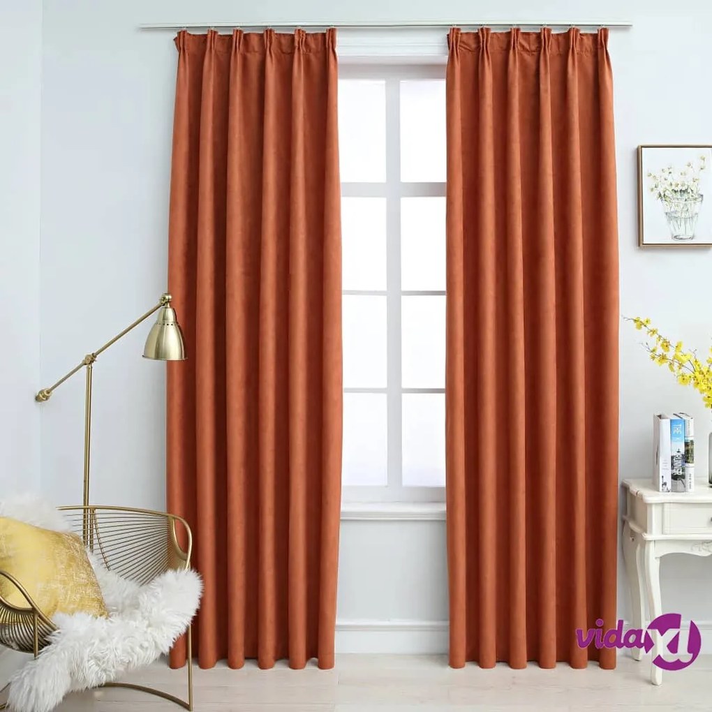 vidaXL Tende Oscuranti con Ganci 2 pz Ruggine 140x225 cm