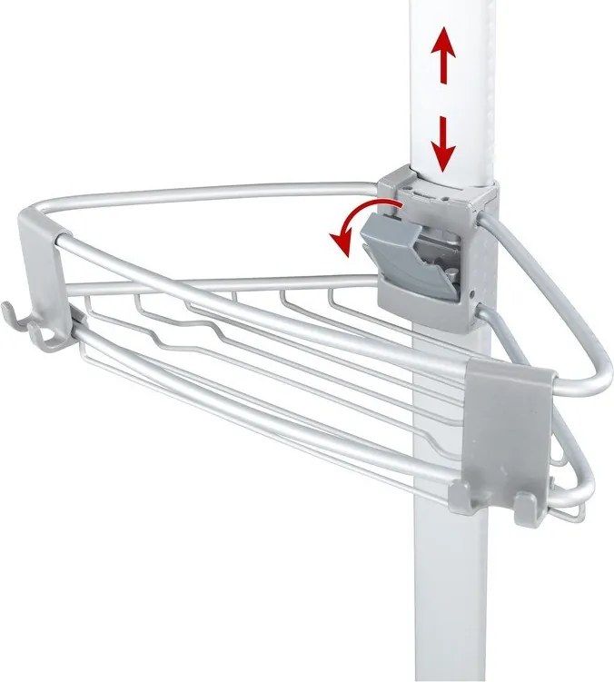 Mensola da bagno telescopica color argento opaco in alluminio Purio – Wenko