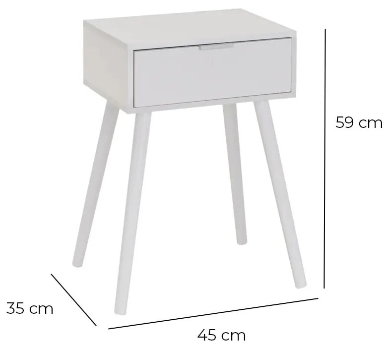 Comodino bianco - Casa Selección