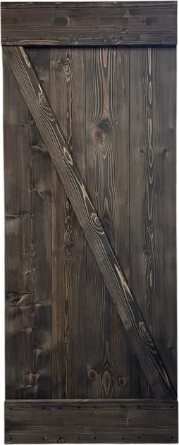 Anta per porta scorrevole Horse in legno massello ebano, L 96 x H 215 cm spessore 56 mm, apertura reversibile