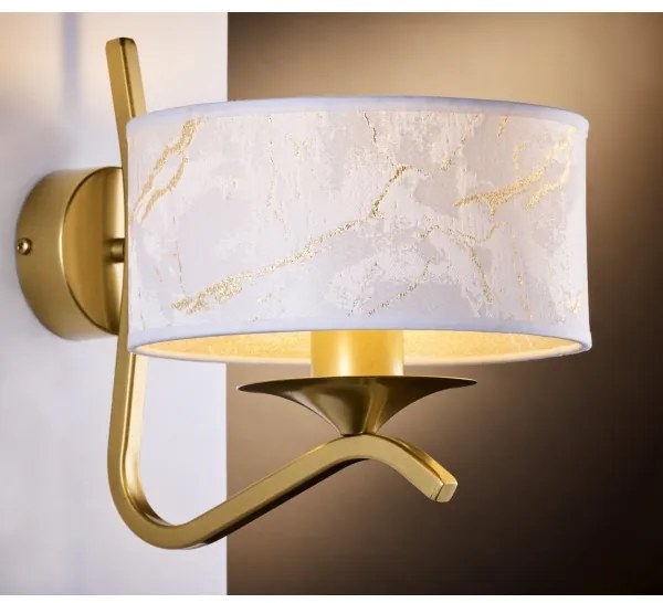 Jupiter 2111 - Applique KASZMIR 1xE27/15W/230V bianco/oro/effetto marmo