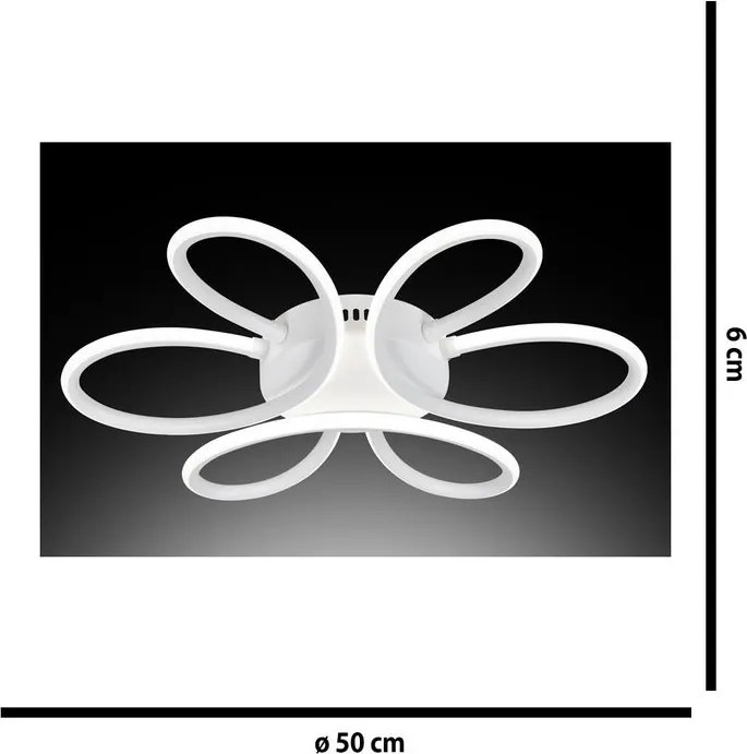 Plafoniera LED Fiore Ø 50 cm bianco NOVECENTO