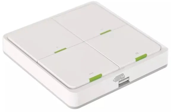 Interruttore 4 bottoni GoSmart 1xCR2430 Tuya bianco