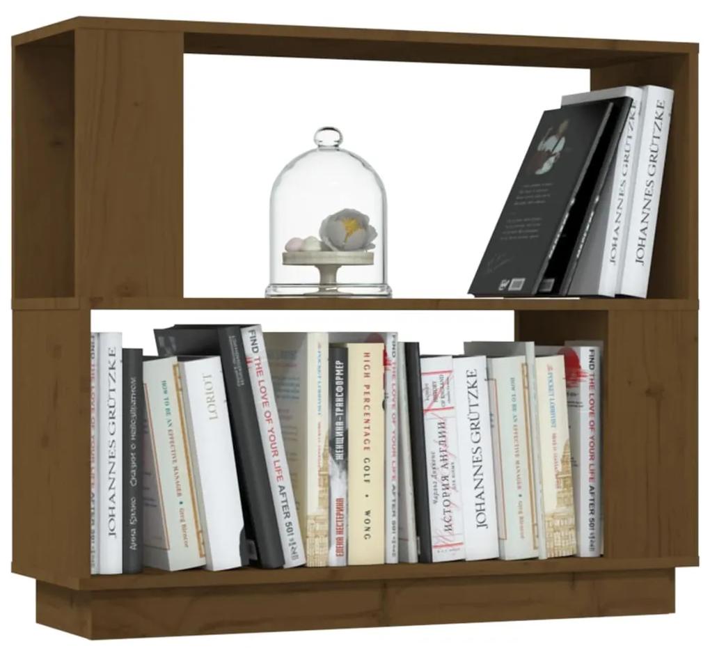 Libreria/divisorio miele 80x25x70 cm in legno massello