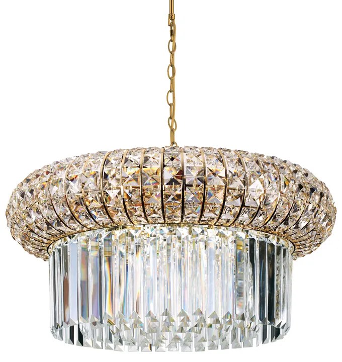 Lampadario Classico Nabucco Metallo Oro 12 Luci E14