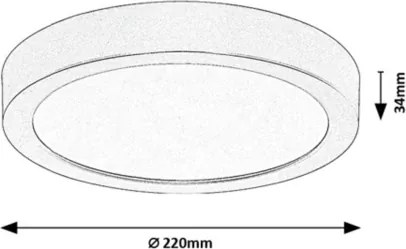 Rabalux 75078 - Plafoniera LED per bagno SHAUN PLUS 24W/230V Ø 22 cm IP44 dorata