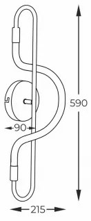 Zuma Line 20006WB-BK - Applique a LED BALBO LED/10W/230V 3000/4000/6000K