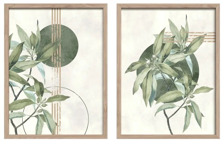 Set di dipinti 2 pz 30x40 cm Green – Styler