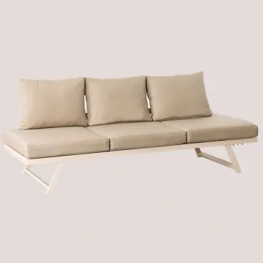 Divano reclinabile da Giardino a 3 posti Libanc Tapioca Beige - Sklum