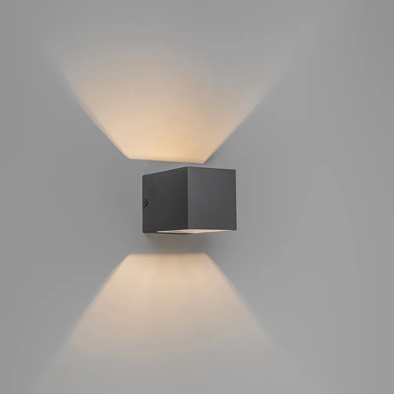 Set di 4 lampade da parete moderne antracite - Transfer