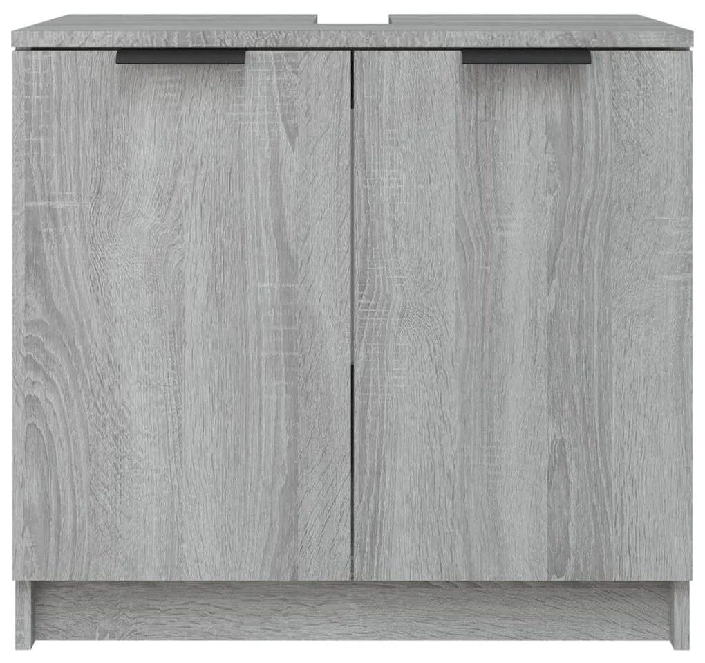 Mobile Bagno Grigio Sonoma 64,5x33,5x59 cm in Legno Multistrato