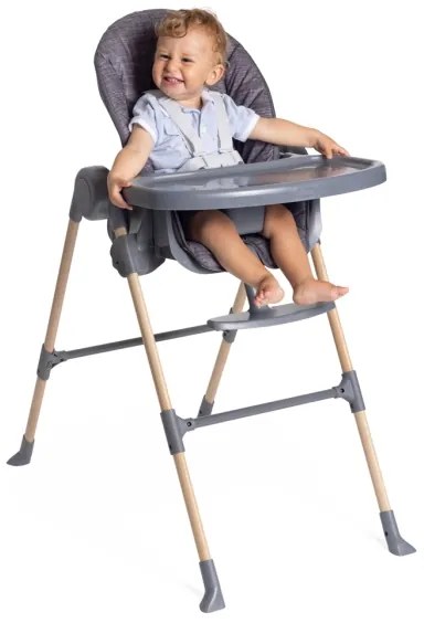 Chicco - Sedia da pranzo per bambini Polly Essential - grigio