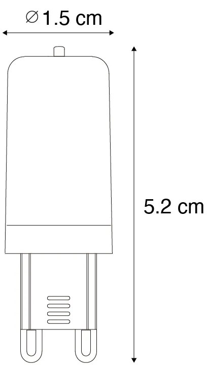 Set di 5 lampadine LED G9 dimmerabili 3W 280 lm 2700K