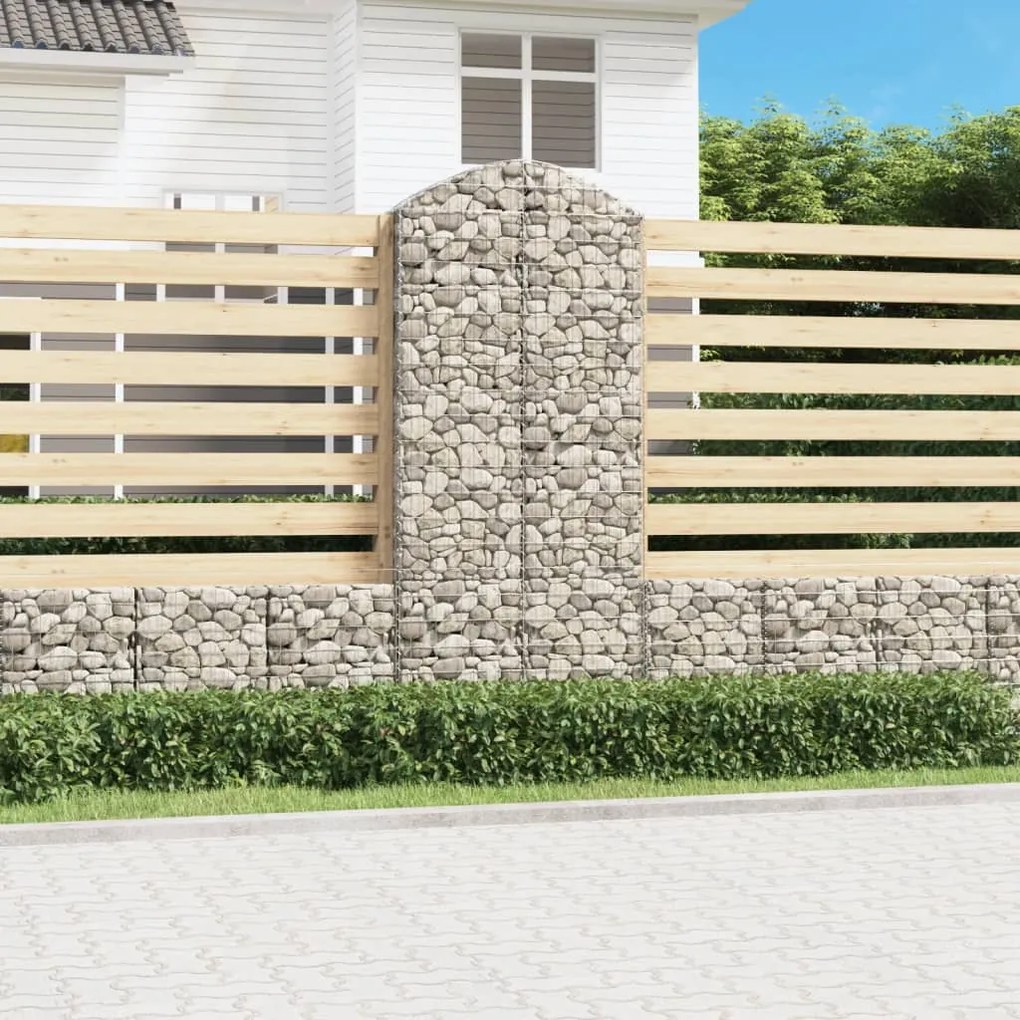 Cesto Gabbione Ad Arco 100x30x220/240 Cm Ferro Zincato /