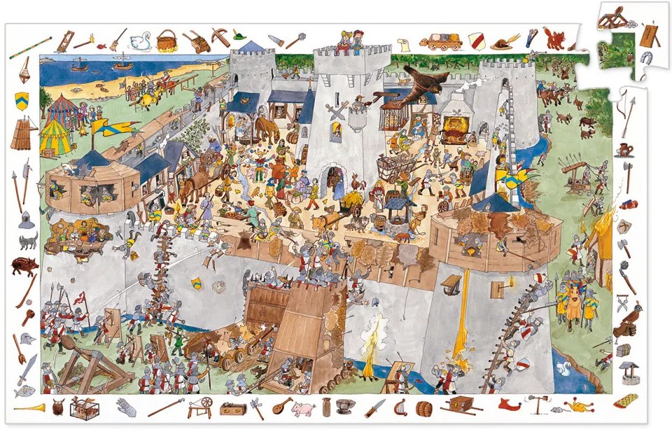 Puzzle - cavalieri - 100 pezzi