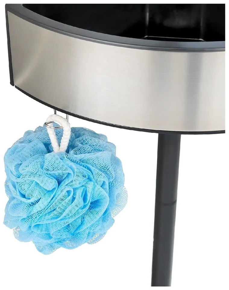 Mensola angolare telescopica per doccia Prea Argento/Nero, 27 x 20 cm Premium - Wenko