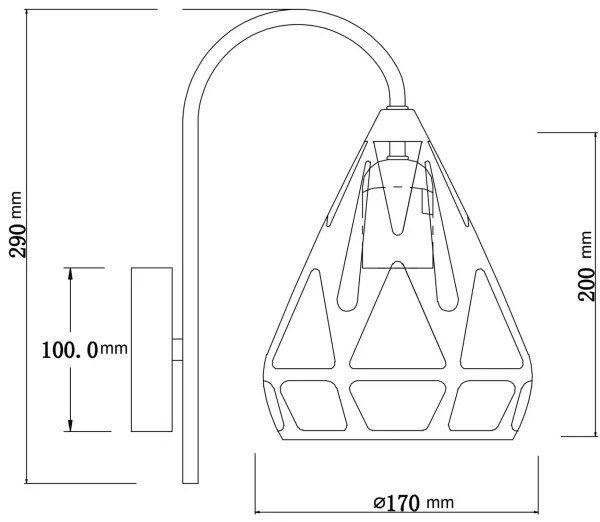 Globo 15889W - Applique HASSAN 1xE27/40W/230V