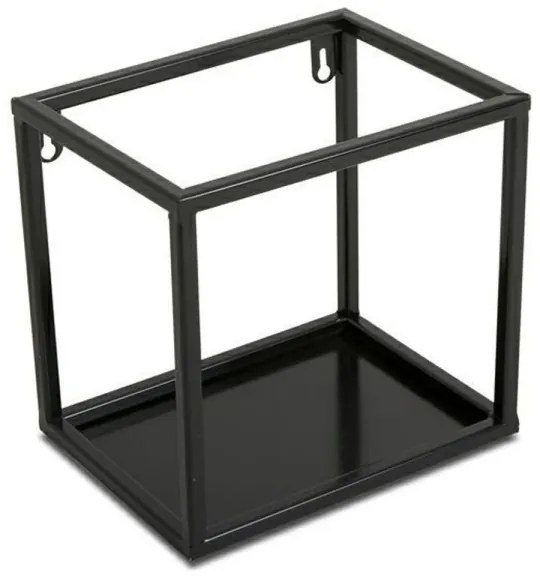 Mensola a muro 20x20 cm nera