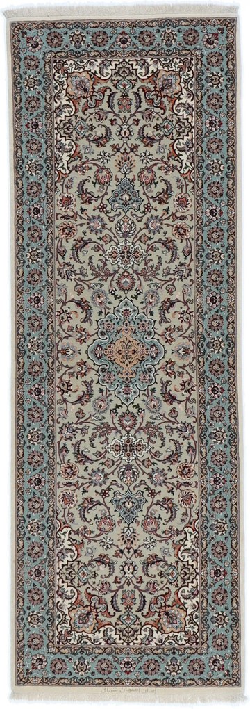 Isfahan Tappeto 220 x 80 (Iran) Annodato A Mano
