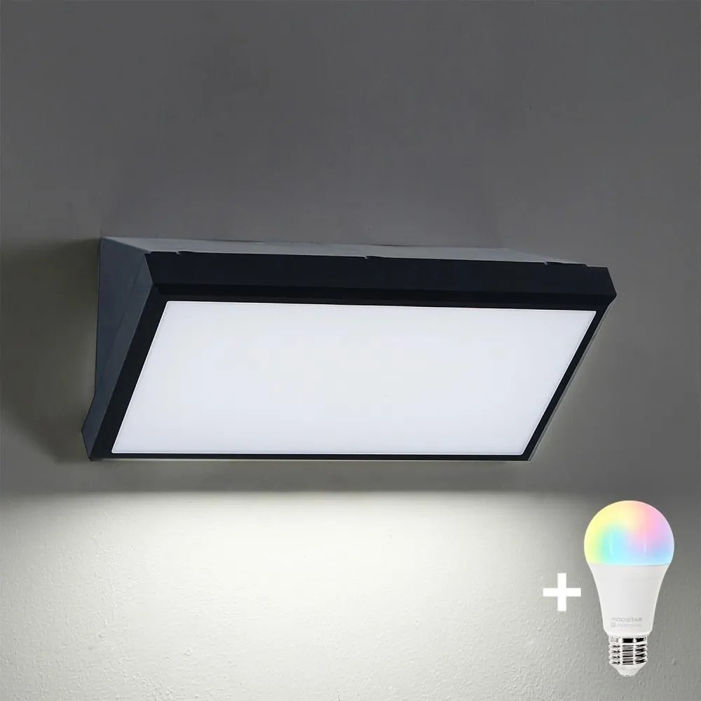 BRILAGI - LED RGBW Applique da esterno TRIANGLE 1xE27/12W/230V nero IP65