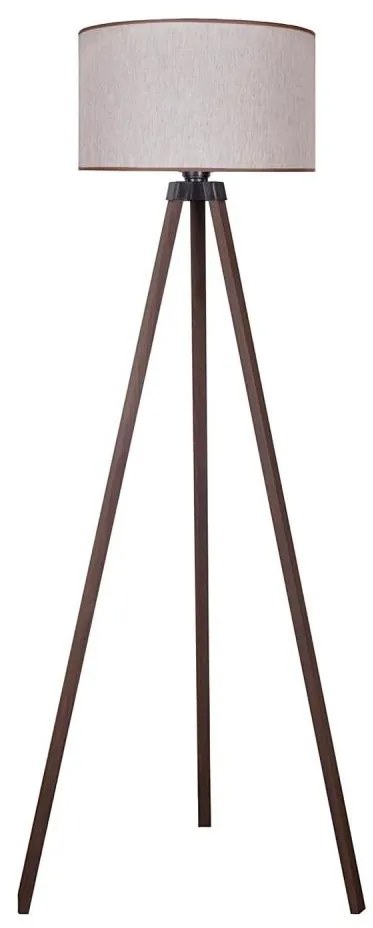 Duolla - Lampada con piedistallo 1xE27/60W/230V diametro 44 cm beige/marrone