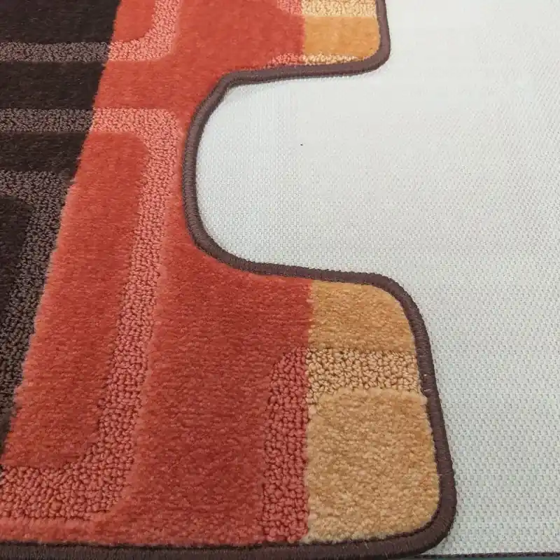 Tappeto bagno rettangolare in cotone arancio 80 x 50 cm
