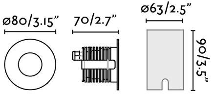 FARO 70728 - Lampada LED segnapasso da esterno GRUND LED/7W 350 mA IK08 IP67