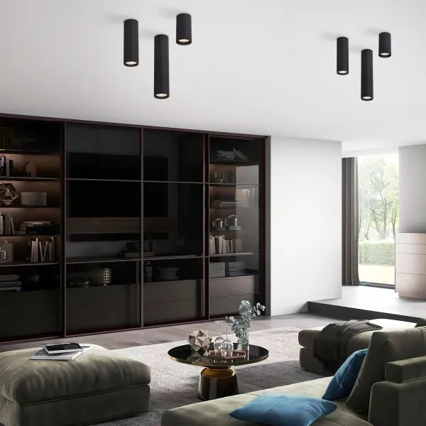 Faretto TUNE L 1xGU10/10W/230V 24 cm nero